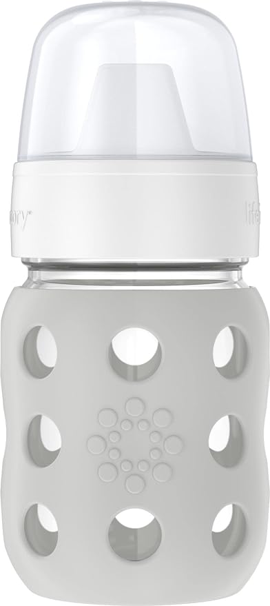 Lifefactory 8-Ounce Wide Neck Glass Baby Bottle by Lifefactory