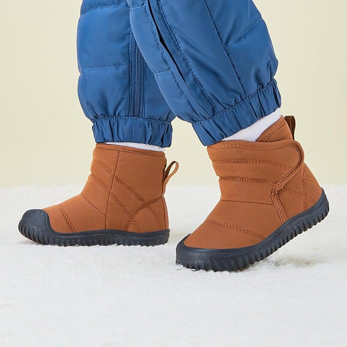 BMCiTYBM Toddler Baby Snow Boots Winter Shoes Boys Girls Cold Weather Baby Faux - Image 2