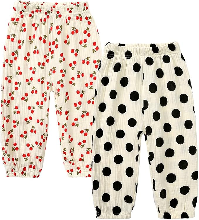 MYGBCPJS Baby Boys Girls Cotton Linen Trousers Kids Casual Ankle Pants Loose by MYGBCPJS