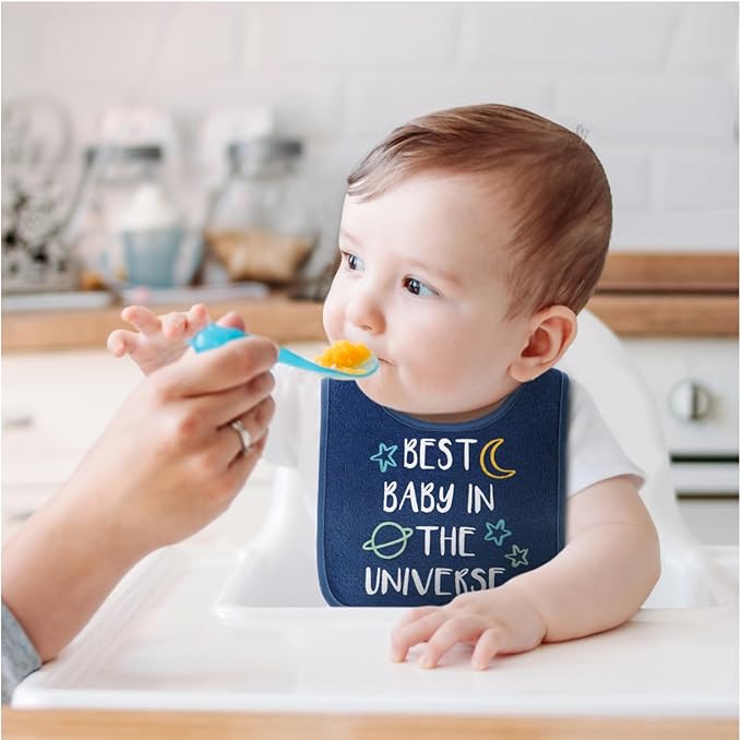 The Peanutshell Baby Boy or Girl Terry Bibs Set of 10-100% Cotton, Absorbent - Image 6