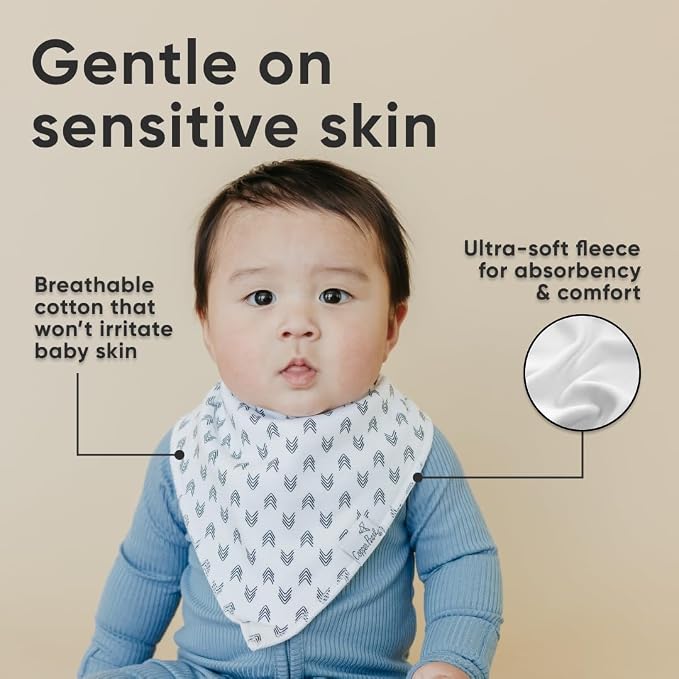 Copper Pearl 4 Pack Soft Cotton Baby Bibs - Image 4