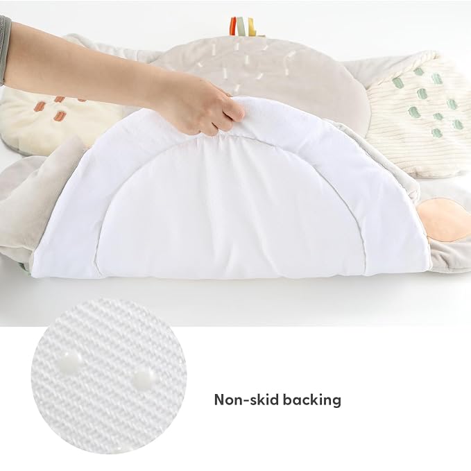 The Peanutshell Tummy Time Mat Girl and Bunny Baby Lovey- Baby Floor Play Mats - Image 5