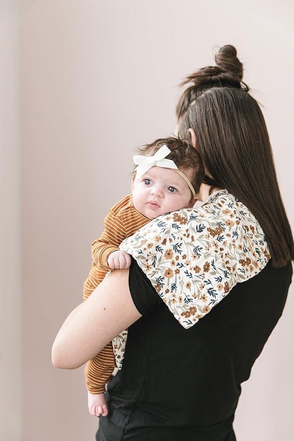 Mebie Baby Burp Cloths, Floral Print 3-Pack, Muslin Burp Cloth Set - Image 2