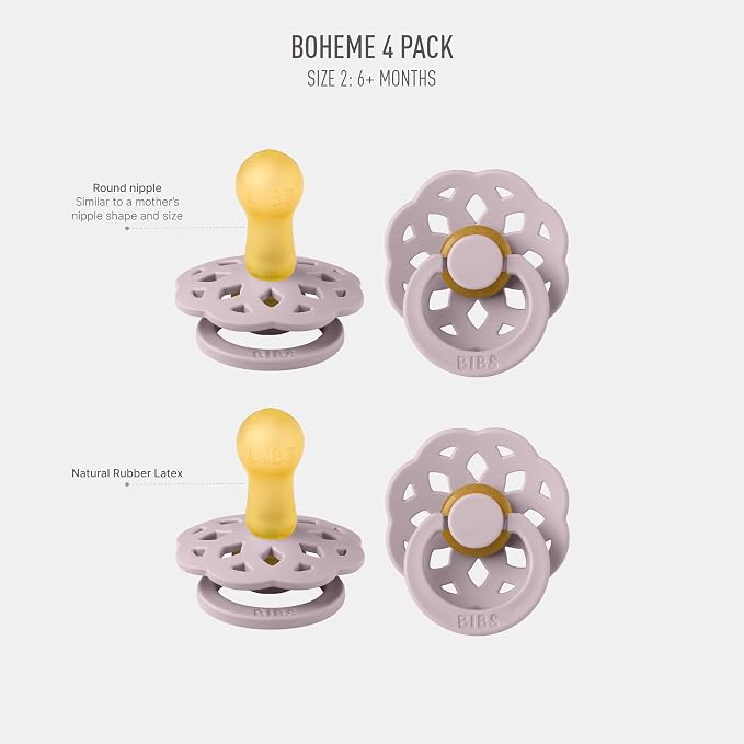BIBS Boheme Rubber Pacifier Set - Image 2