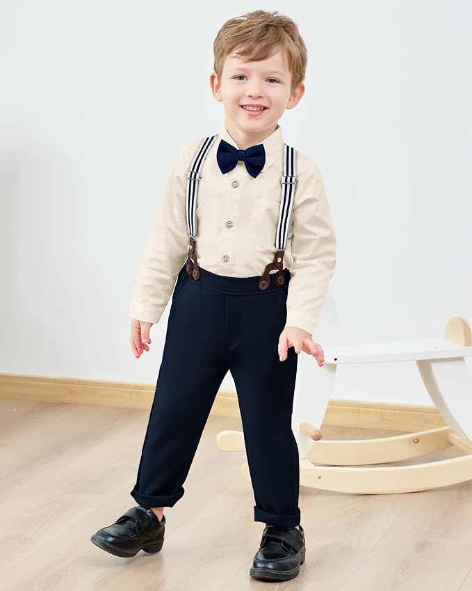 nilikastta Boy Suit Toddler Boy Outfit Boy Dress Shirt - Image 2