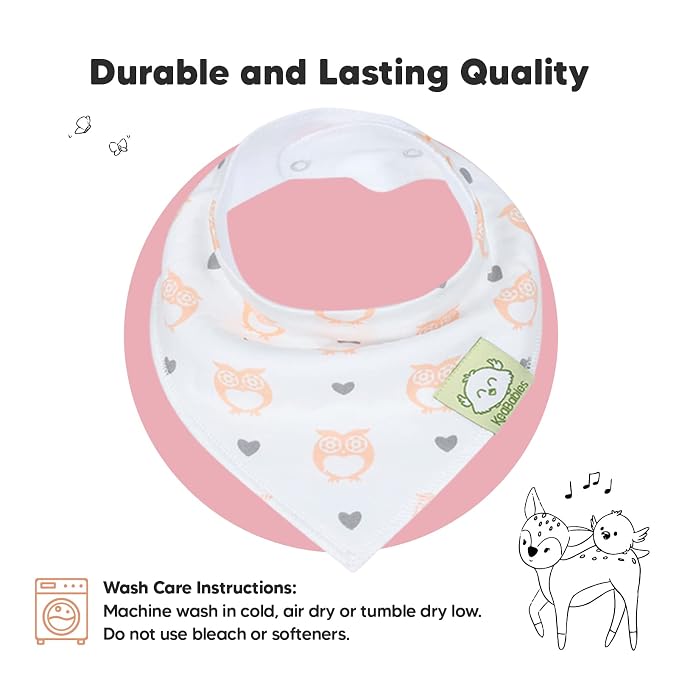 KeaBabies 8-Pack Organic Baby Bandana Bibs - Image 6