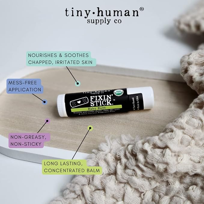 Fixin' Stick Organic Baby Balm 0.5oz, Drooly Chins, Drippy Noses and Dry Skin. - Image 3
