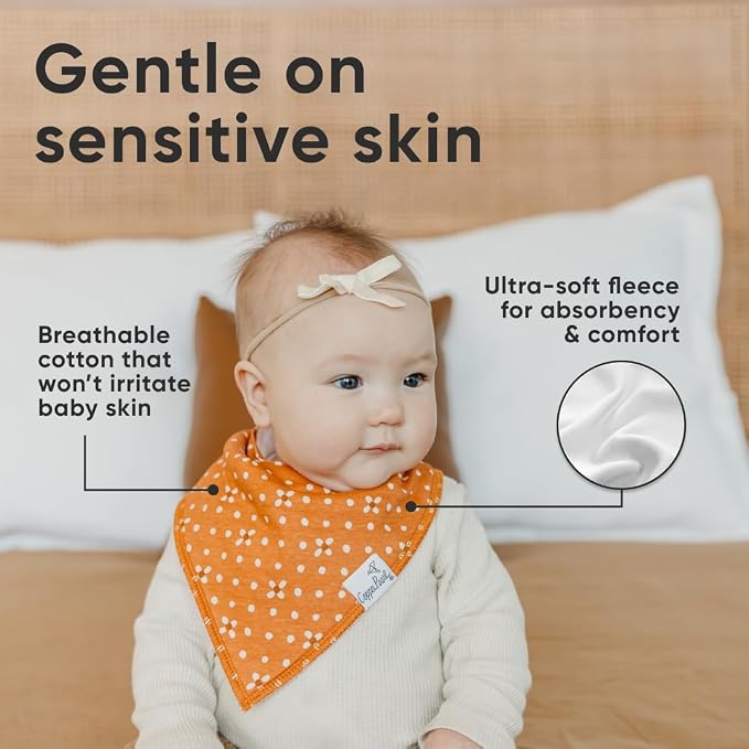 Copper Pearl 4 Pack Soft Cotton Baby Bibs - Image 4
