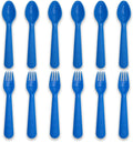 12 Pcs Kids Spoons and Forks Toddler Utensils Plastics Reusable Silverware Baby by Muulaii