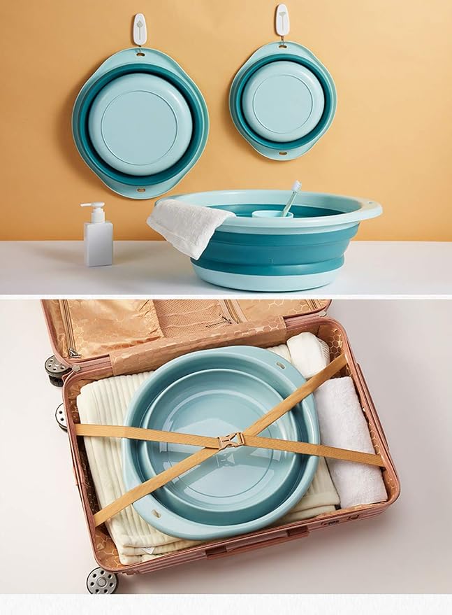3-Pack Collapsible Wash Basin Set, Baby Kids Wash Basin Dish Tub - Image 5