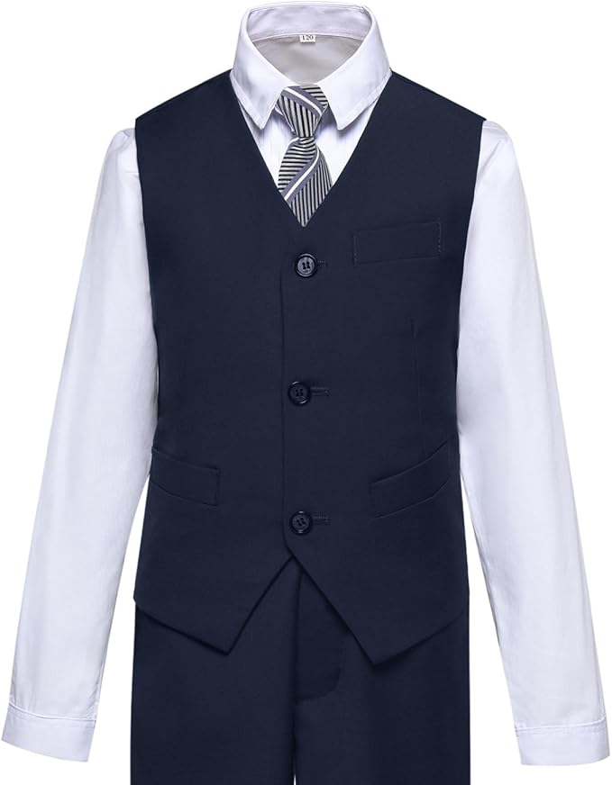 Boys Suit for Kids Tuxedo Suits for Wedding Formal Suit Set Toddler Boy Dress - Image 4