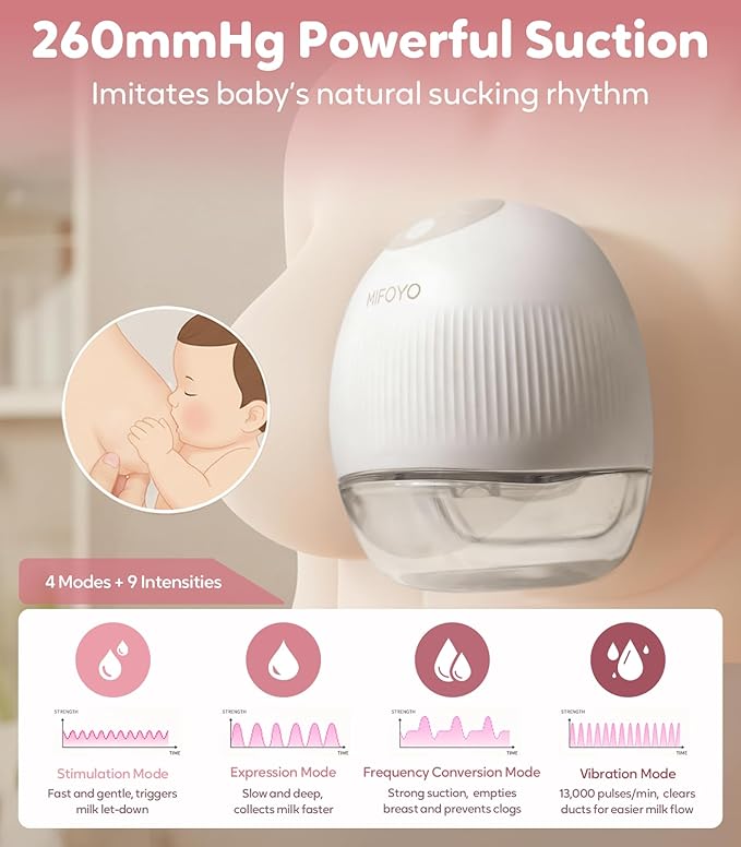 Wearable Breastfeeding Pump, Hands-Free Breast Pump – Electric Portable Breast - Image 3