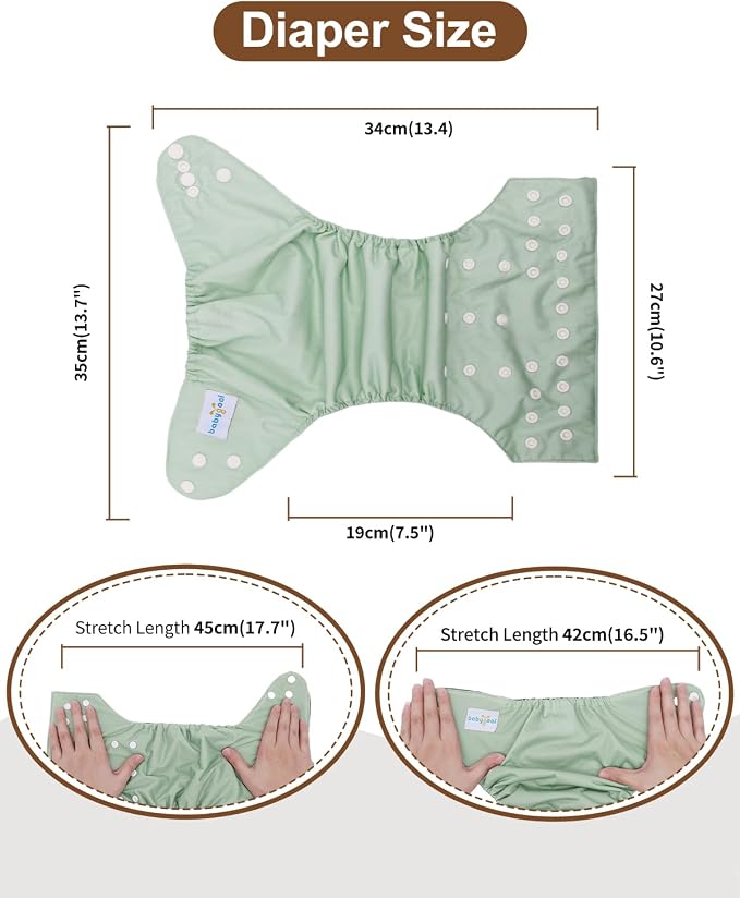 babygoal Reusable Charcoal Cloth Diapers - Image 5