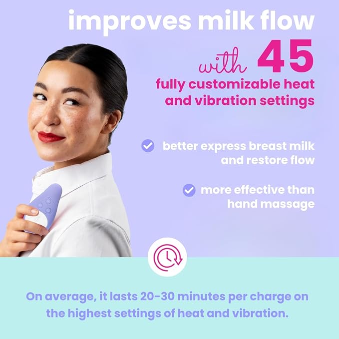 LaVie Warming Lactation Massager 3-in-1 Adjustable Heat + Vibration - Image 3