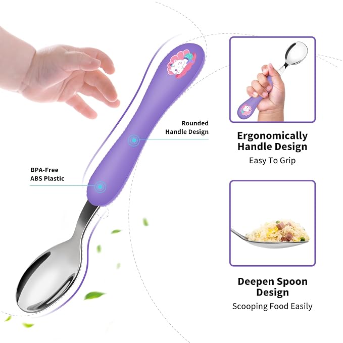 Lehoo Castle 6 Pieces Toddler Utensils, Kids Silverware - Image 5