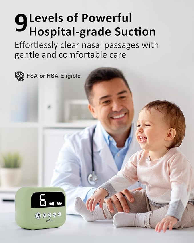 HEYVALUE Nasal Aspirator for Baby, Hospital Grade Nose Sucker - Image 2