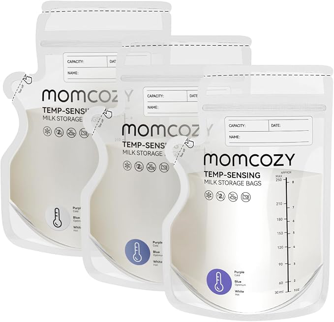 Momcozy Easy Pour Breastmilk Storage Bag, Temp-Sensing Color Change, No Leak by Momcozy