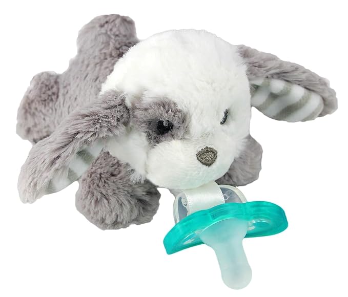 RaZbaby JollyPop Pacifier, Holder w/Detachable Baby Pacifier, Stuffed Animal by RaZbaby