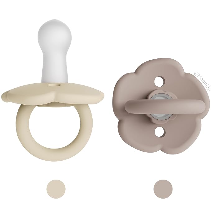 Moonkie Pacifiers Set of 2 | One-Piece Design Baby Pacifier by Moonkie