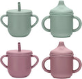 Silicone Toddler Cups Set, 2 Straw Cups and 2 Sippy Cups by Unknown