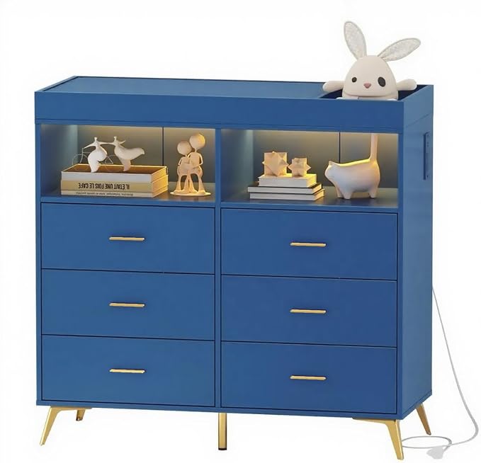 Changing Table Dresser with Drawers, Baby Dresser with Changing Table Top - Image 8