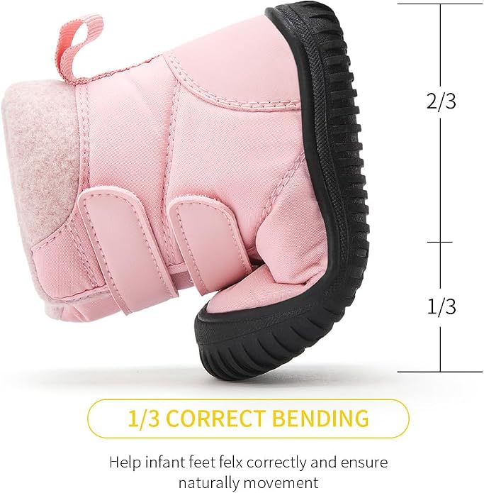 BMCiTYBM Toddler Baby Winter Snow Boots Boy Girl Faux Fur Warm Non Slip First - Image 4