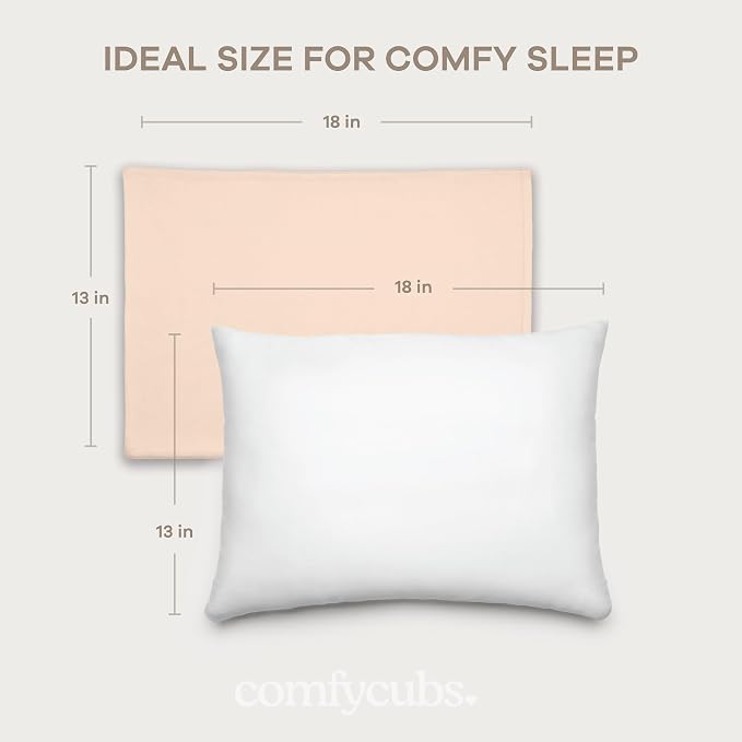 Comfy Cubs Toddler Pillow with Cotton Pillowcase, 13 x 18 in - Image 6
