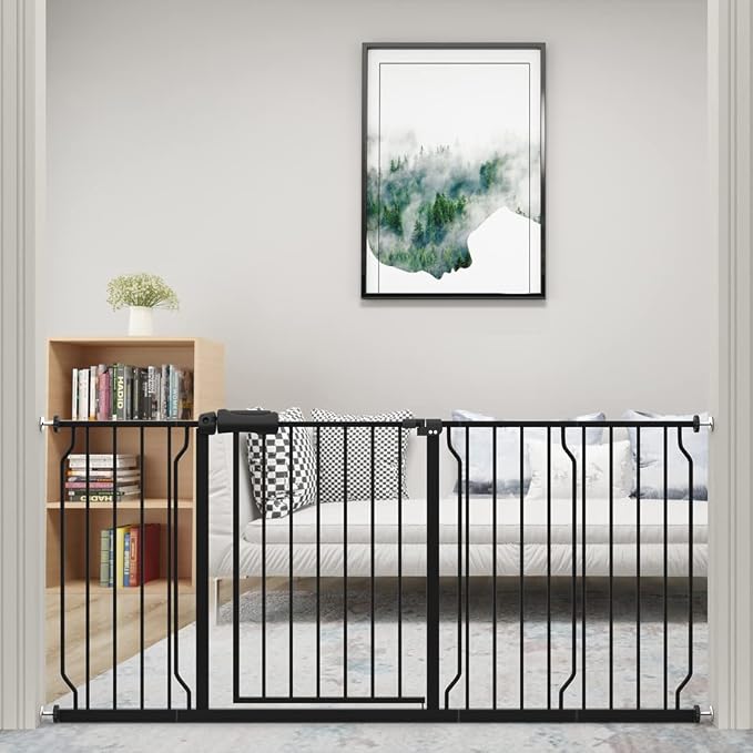 WAOWAO Baby Gate 38.58-43.31" Extra Wide Pressure Mounted Walk Through Swing by WAOWAOBABYSAFETYPRODUCTS