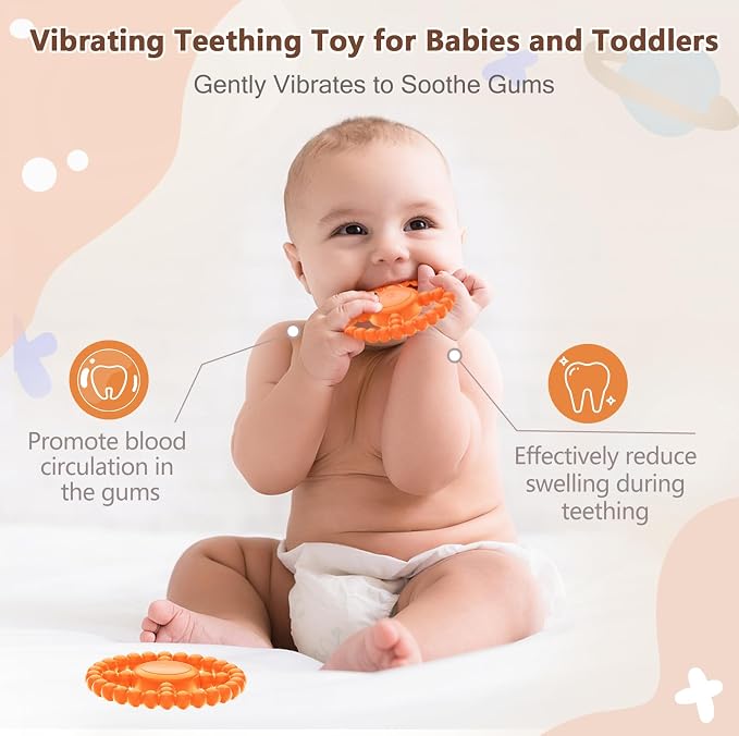 Vibrating Sensory Teething Toys, Baby Toys 6-18 Months, Autism Support & Oral - Image 4