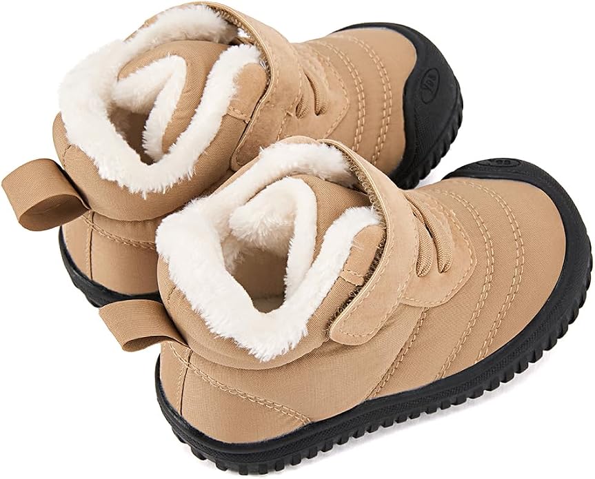 BMCiTYBM Toddler Baby Snow Boots Winter Shoes Boys Girls Cold Weather Baby Faux - Image 4