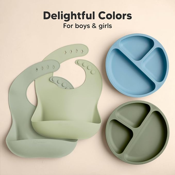 KeaBabies 2-Pack Silicone Baby Bibs - Image 7