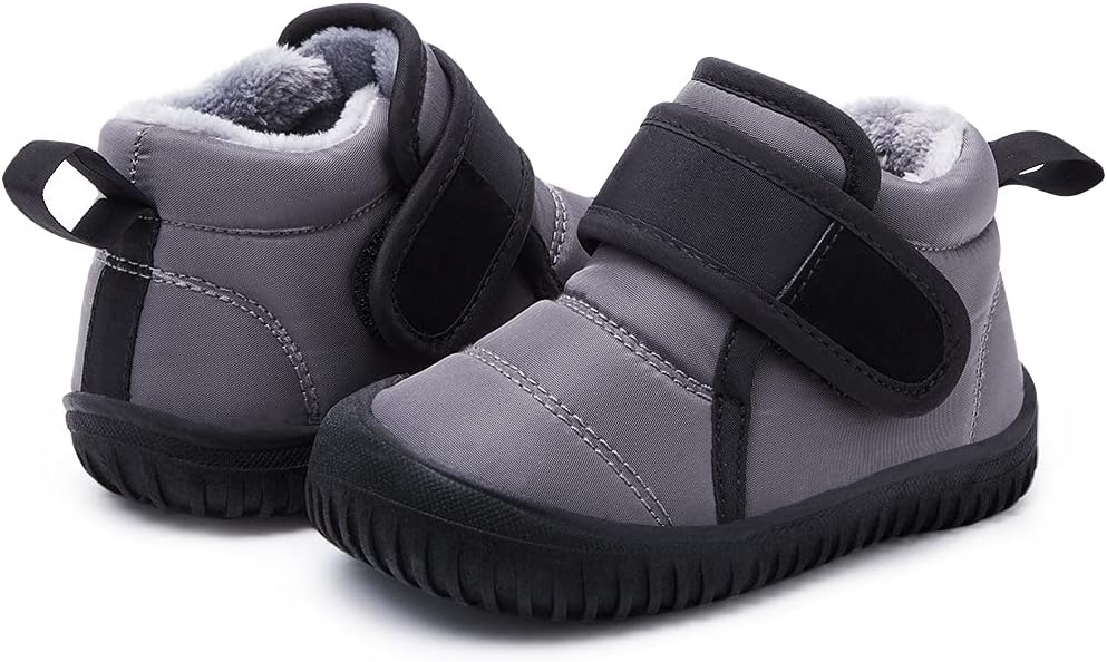 BMCiTYBM Toddler Baby Snow Boots Winter Shoes Boys Girls Cold Weather Baby Faux - Image 3