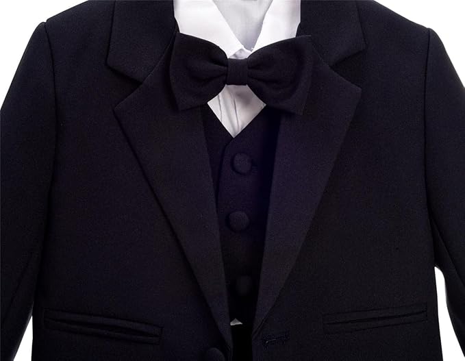 Dressy Daisy Baby Toddler Boy 5 Pcs Set Formal Tuxedo Suits No Tail Wedding - Image 6