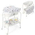 BABY JOY Baby Bathtub with Changing Table, Foldable Infant Diaper Changing by BABYJOY