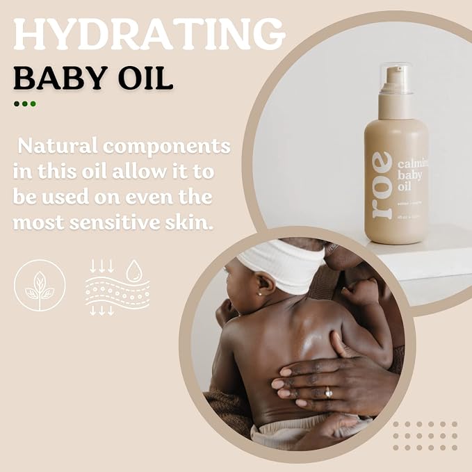 Roe Wellness Baby Oil Calming & Soothes, Hydrates Rough and Irritated Skin | - Image 2