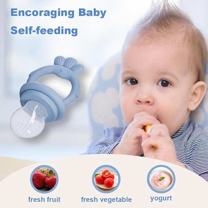 Baby Food Fruit Feeder, Breastmilk Baby Popsicle Molds, Silicone Teether - Image 4