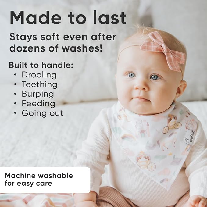 Copper Pearl 4 Pack Soft Cotton Baby Bibs - Image 3