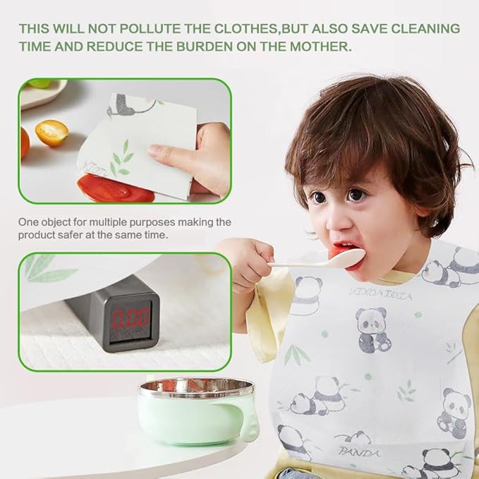 30/60pcs Baby Disposable Bibs-Individually Packaged, Leak Proof and Convenient - Image 4