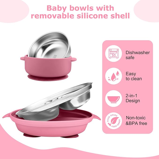 Stainless Steel Baby Plate and Bowl - Image 6