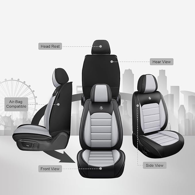 JOJ Car Seat Cover Fit for Toyota Highlander 2001-2025, 7 Seat Car Seat Cover - Image 4