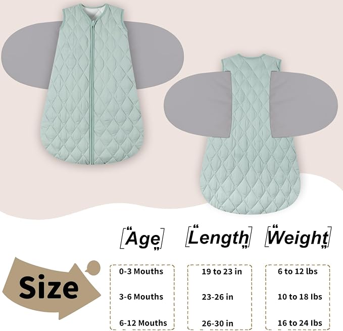 Newborn Sleep Sack Baby Swaddle, 3-Way Adjustable Wearable Blanket, Swaddling - Image 5