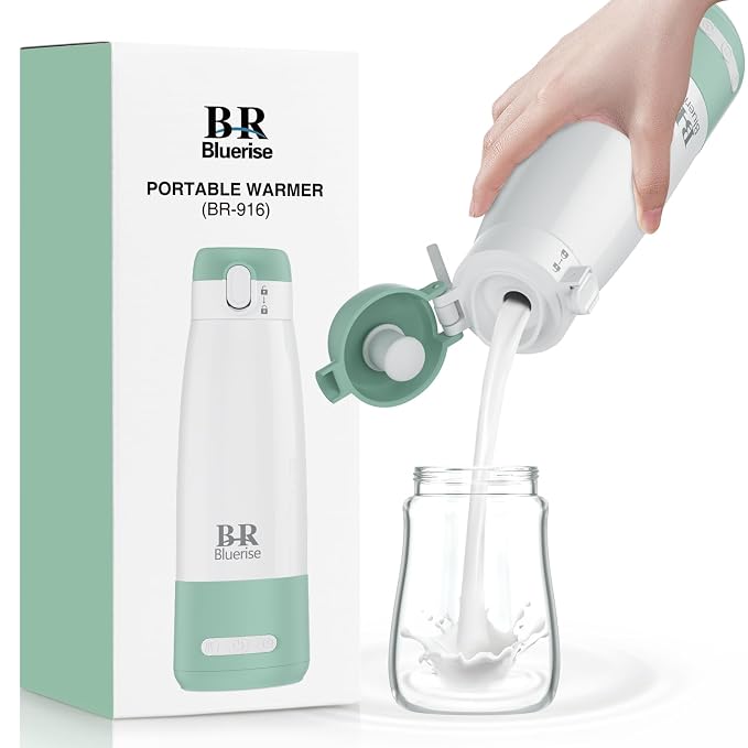 Portable Milk Warmer for Travel – Dual Heating Modes for Breast Milk & Water by BRBLUERISE