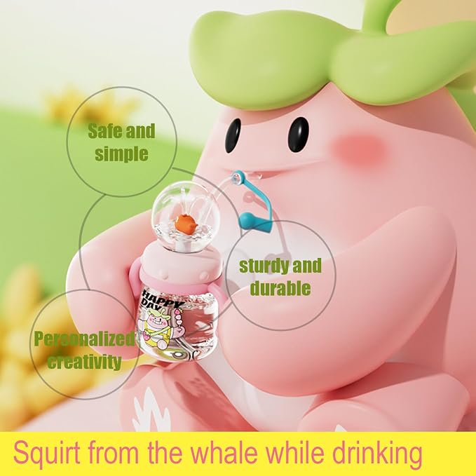 Whale Fountain Tumbler, Spill Proof Straw Cups - Image 5