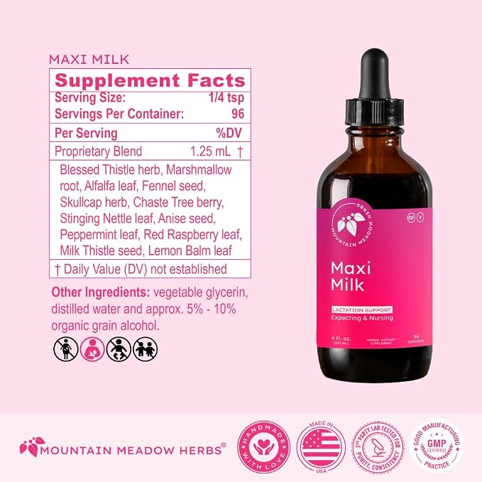 Mountain Meadow Herbs Maxi-Milk- Natural Liquid Lactation Support to Increase - Image 4