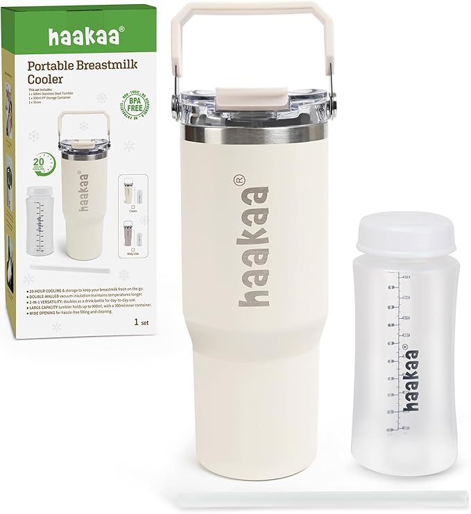 haakaa Portable Breastmilk Cooler 30oz/900ml, Larger Capacity Breast Milk by haakaa