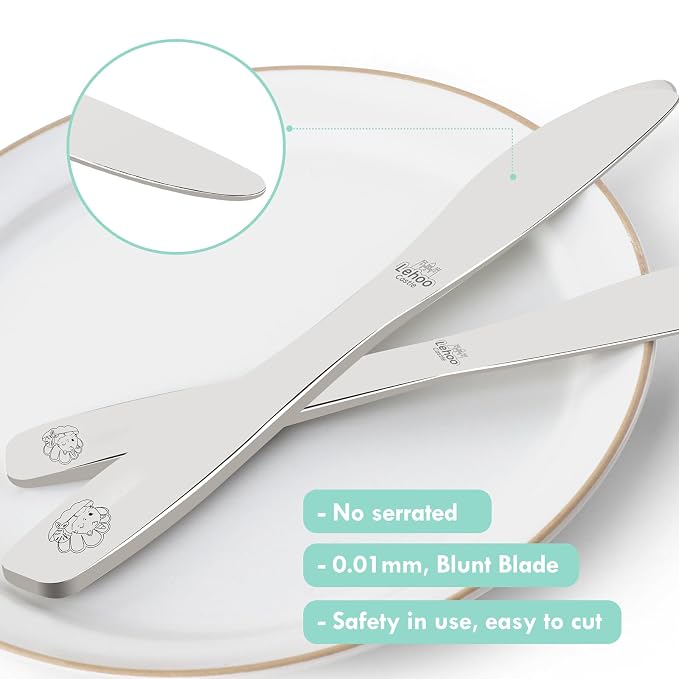 Lehoo Castle Toddler Silverware Stainless Steel, Kids Forks and Spoons - Image 3