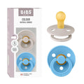 BIBS Colour Pacifier 2-Pack, BPA Free Dummy Binky, Round Nipple. Natural Rubber by BIBS