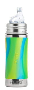 Pura Kiki 11oz/325ml Stainless Steel Sippy Cup Bottle w/Sleeve, Plastic-Free by Pura