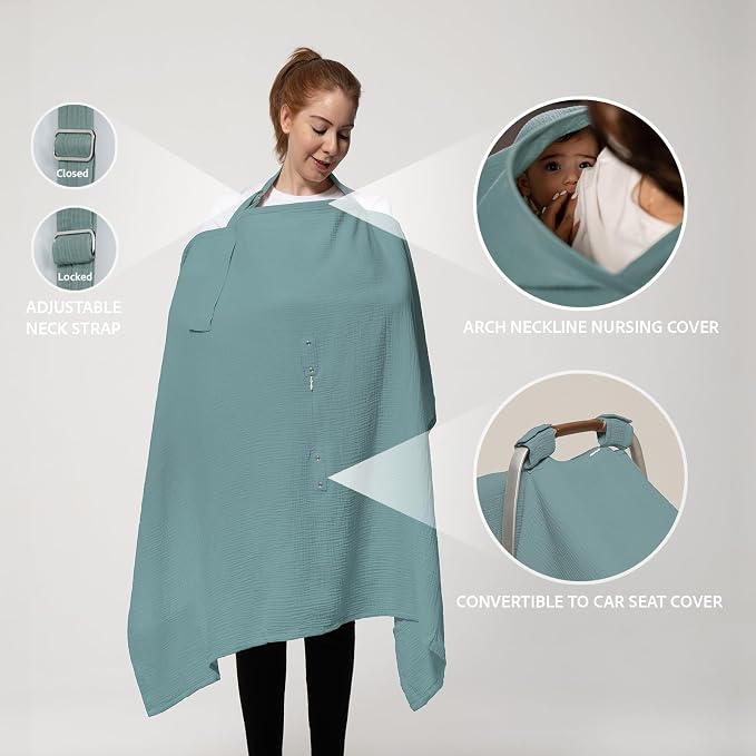 Nilsa 5-in-1 Muslin Nursing Cover up - Image 4