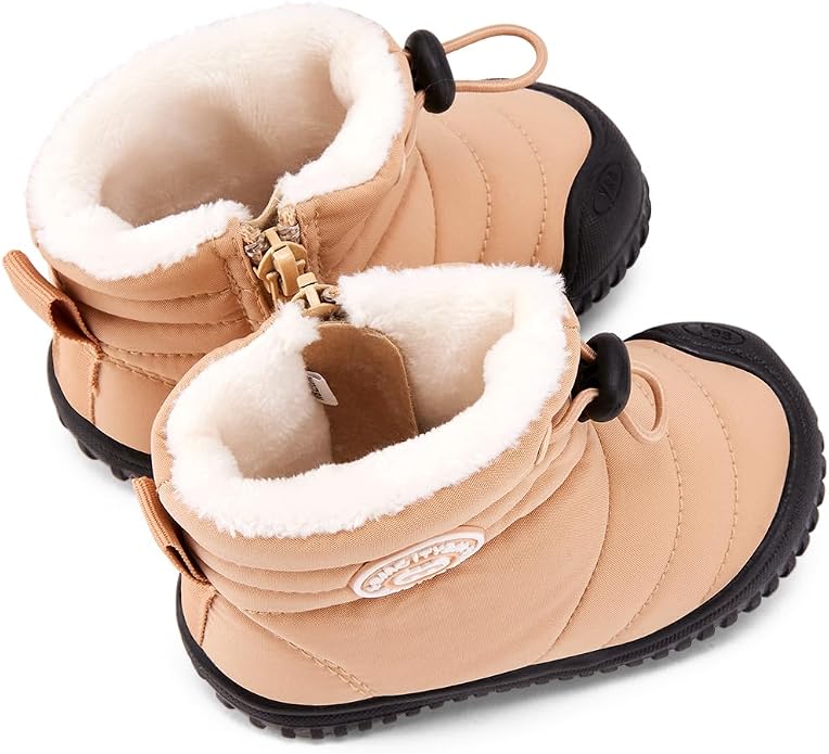 BMCiTYBM Toddler Baby Snow Boots Winter Shoes Boys Girls Cold Weather Baby Faux - Image 4